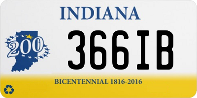 IN license plate 366IB