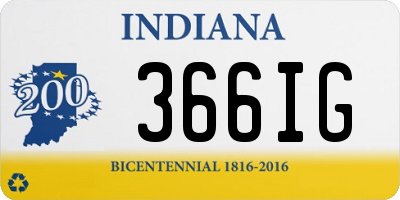 IN license plate 366IG