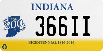 IN license plate 366II