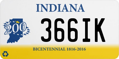 IN license plate 366IK