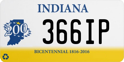 IN license plate 366IP