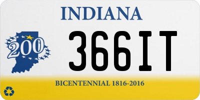 IN license plate 366IT
