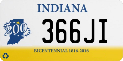 IN license plate 366JI