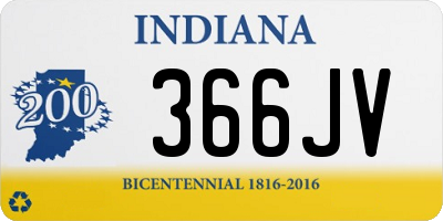 IN license plate 366JV