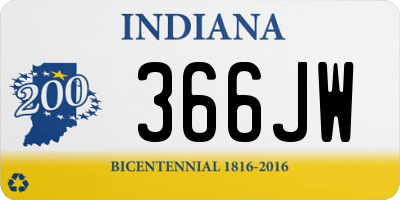 IN license plate 366JW