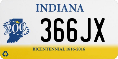 IN license plate 366JX