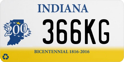 IN license plate 366KG