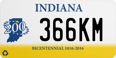 IN license plate 366KM