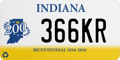 IN license plate 366KR