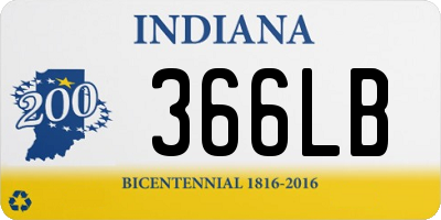 IN license plate 366LB