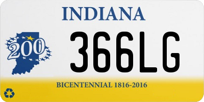 IN license plate 366LG