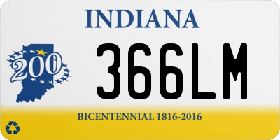 IN license plate 366LM