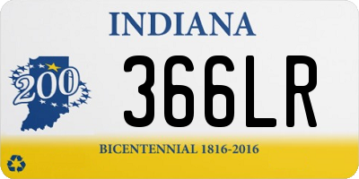 IN license plate 366LR