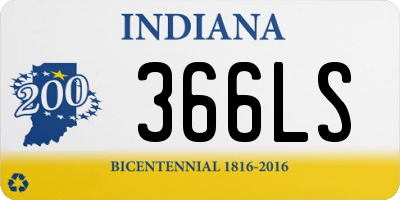 IN license plate 366LS