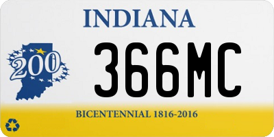 IN license plate 366MC