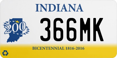 IN license plate 366MK