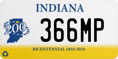 IN license plate 366MP