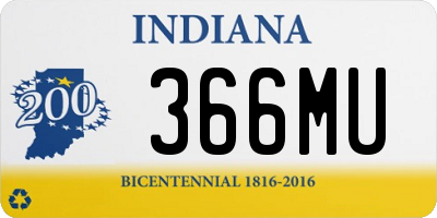 IN license plate 366MU