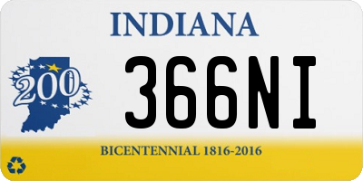 IN license plate 366NI