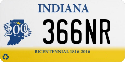 IN license plate 366NR