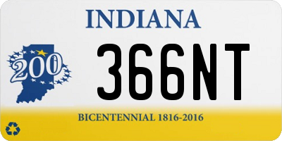 IN license plate 366NT
