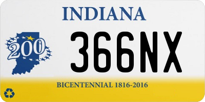 IN license plate 366NX