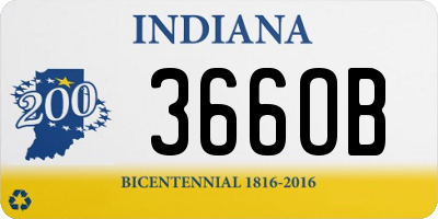 IN license plate 366OB