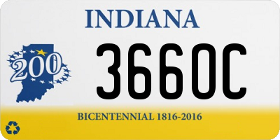 IN license plate 366OC