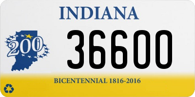 IN license plate 366OO