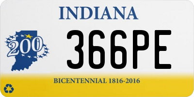 IN license plate 366PE