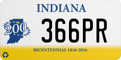 IN license plate 366PR