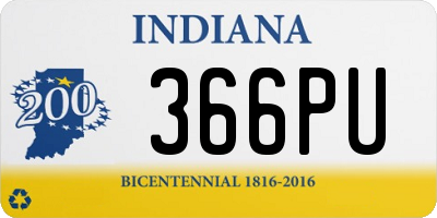 IN license plate 366PU
