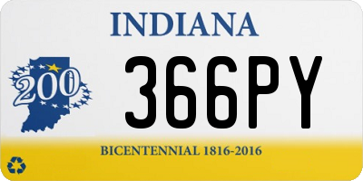 IN license plate 366PY