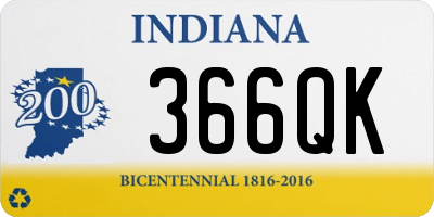 IN license plate 366QK