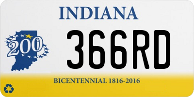 IN license plate 366RD