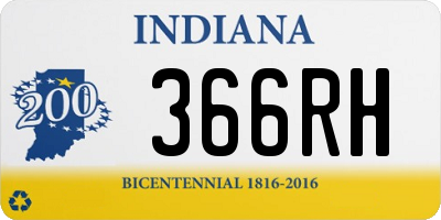 IN license plate 366RH