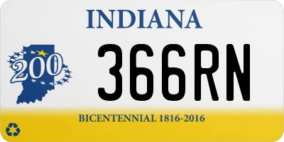 IN license plate 366RN