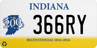 IN license plate 366RY