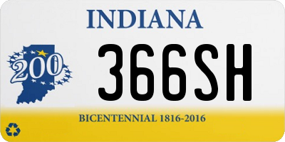IN license plate 366SH