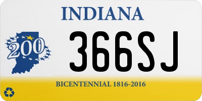 IN license plate 366SJ