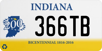 IN license plate 366TB
