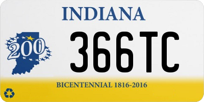 IN license plate 366TC