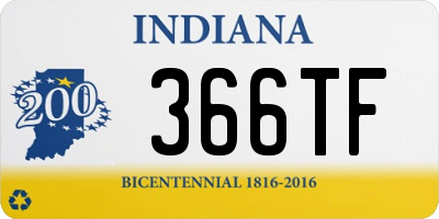 IN license plate 366TF