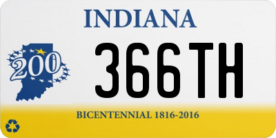 IN license plate 366TH