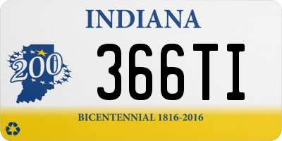 IN license plate 366TI