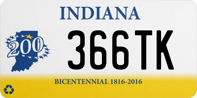 IN license plate 366TK