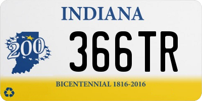 IN license plate 366TR