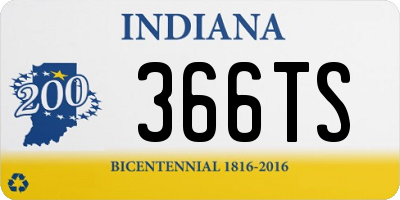 IN license plate 366TS