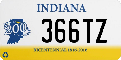 IN license plate 366TZ