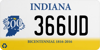 IN license plate 366UD